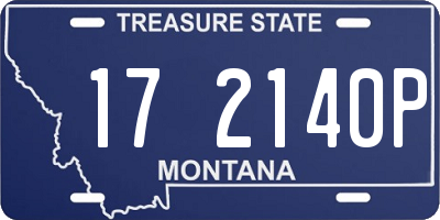 MT license plate 172140P