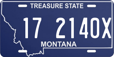 MT license plate 172140X