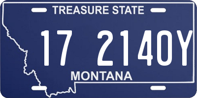 MT license plate 172140Y