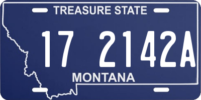 MT license plate 172142A
