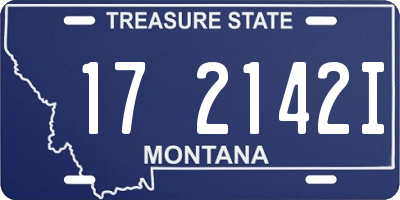 MT license plate 172142I
