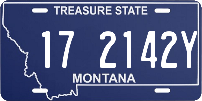 MT license plate 172142Y