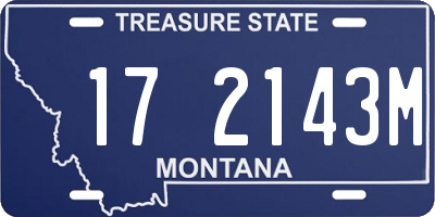 MT license plate 172143M