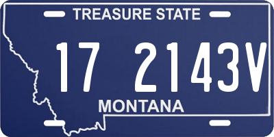 MT license plate 172143V
