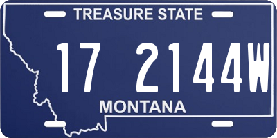 MT license plate 172144W
