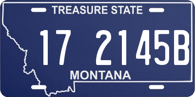 MT license plate 172145B