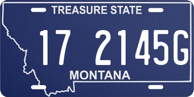 MT license plate 172145G