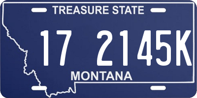 MT license plate 172145K