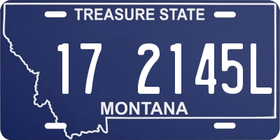 MT license plate 172145L