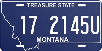 MT license plate 172145U