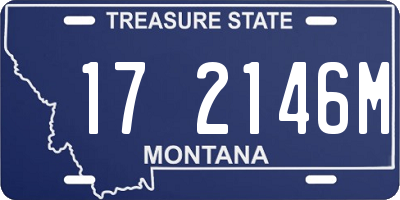 MT license plate 172146M