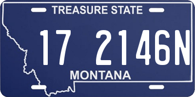 MT license plate 172146N