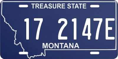 MT license plate 172147E