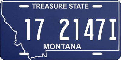 MT license plate 172147I