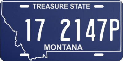 MT license plate 172147P