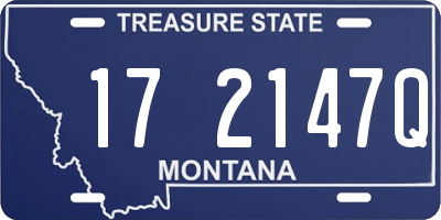 MT license plate 172147Q