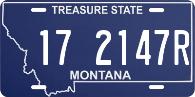 MT license plate 172147R