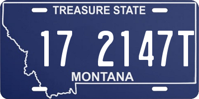 MT license plate 172147T