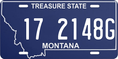 MT license plate 172148G