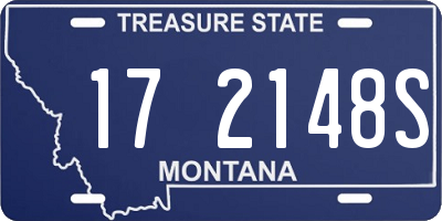MT license plate 172148S