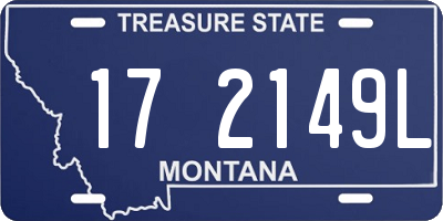MT license plate 172149L