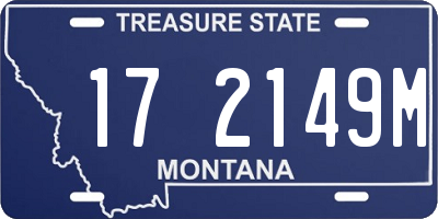 MT license plate 172149M