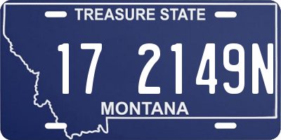 MT license plate 172149N