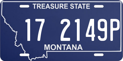 MT license plate 172149P