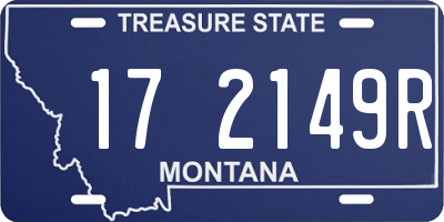 MT license plate 172149R