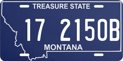 MT license plate 172150B