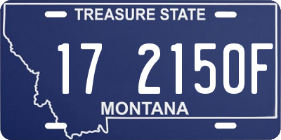 MT license plate 172150F