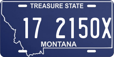 MT license plate 172150X
