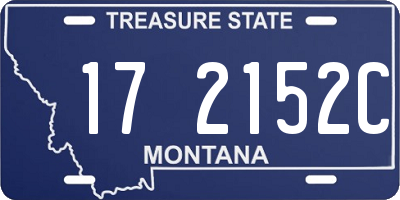 MT license plate 172152C