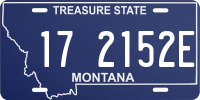 MT license plate 172152E