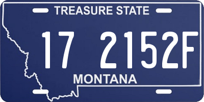 MT license plate 172152F