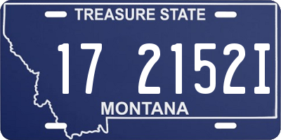 MT license plate 172152I