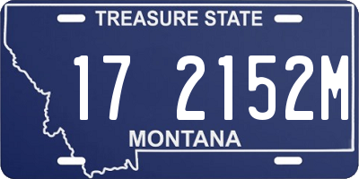 MT license plate 172152M