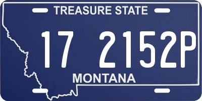 MT license plate 172152P