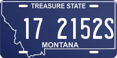MT license plate 172152S
