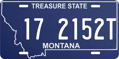 MT license plate 172152T