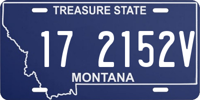 MT license plate 172152V