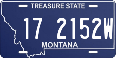 MT license plate 172152W