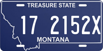 MT license plate 172152X