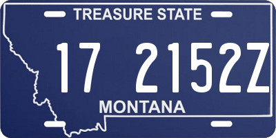 MT license plate 172152Z