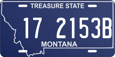 MT license plate 172153B