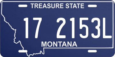 MT license plate 172153L