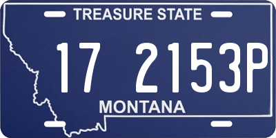 MT license plate 172153P