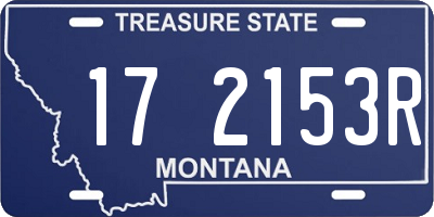 MT license plate 172153R