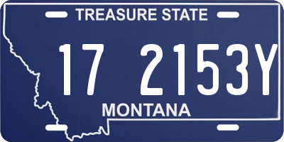 MT license plate 172153Y