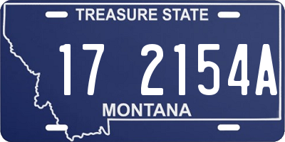 MT license plate 172154A